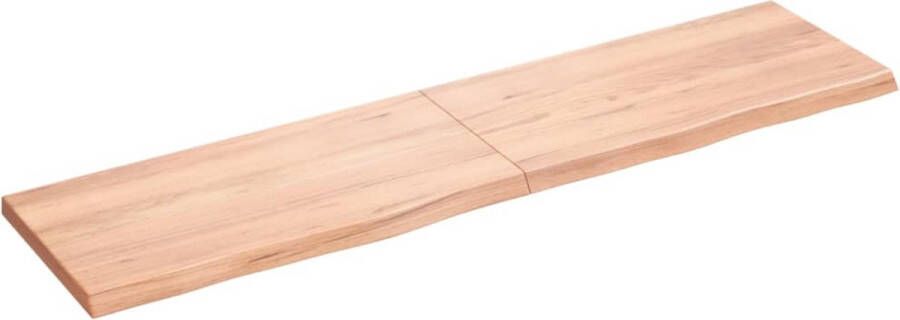 VidaXL Wandschap Massief Eikenhout 160x40 cm Wandplankje Eikenhouten Wandplank Vintage Muurdecoratie Opbergruimte