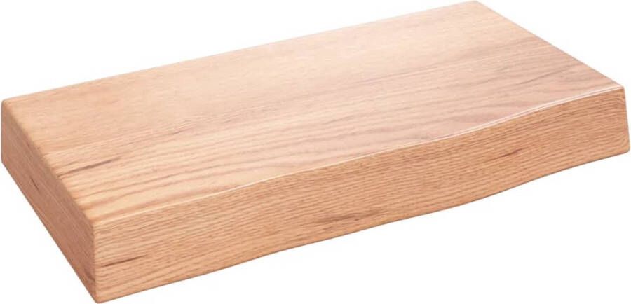 VidaXL Wandschap Massief Eikenhout 40x20x6 cm Wandplanken Eikenhouten Plank Opbergruimte Woonaccessoires Vintage Wanddecoratie