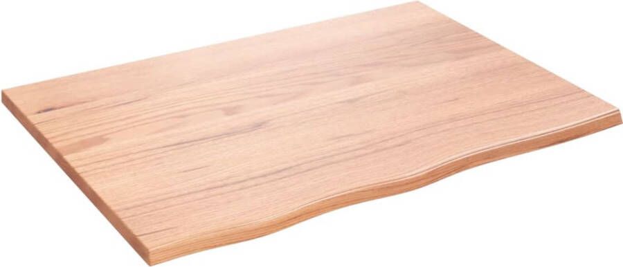 VidaXL Wandschap Massief Eikenhout Lichtbruin Wandplanken Eikenhouten Plank Opbergruimte Rustic Style Vintage Wanddecoratie