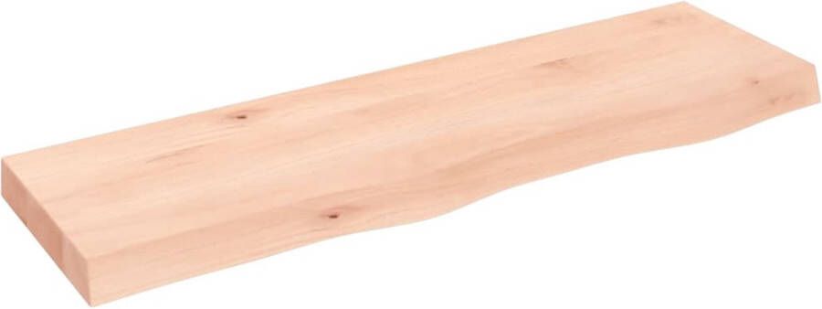 The Living Store Wandplank Rustiek Massief Eikenhout 100 x 30 x 6 cm Draagvermogen 24 kg