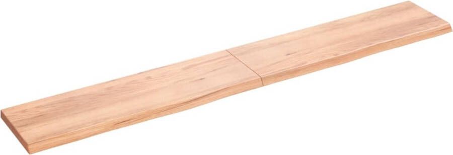 The Living Store Wandplank Rustieke Stijl 200 x 30 x 4 cm Eikenhout Lichtbruin Draagvermogen 24 kg