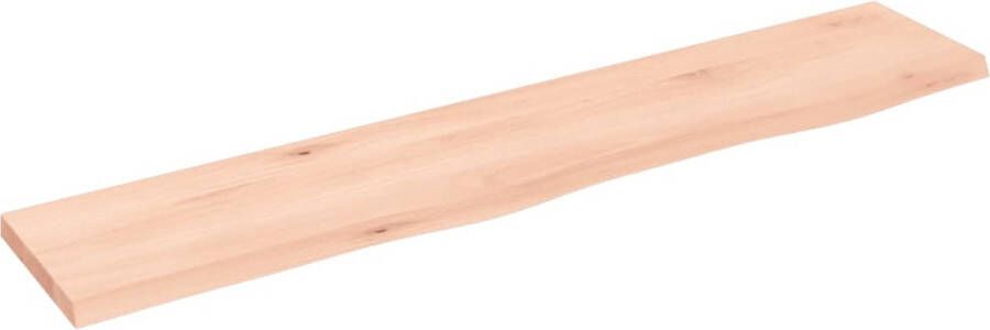 The Living Store Wandplank Rustieke Stijl Massief Eikenhout 100 x 20 x 2 cm Draagvermogen 20 kg
