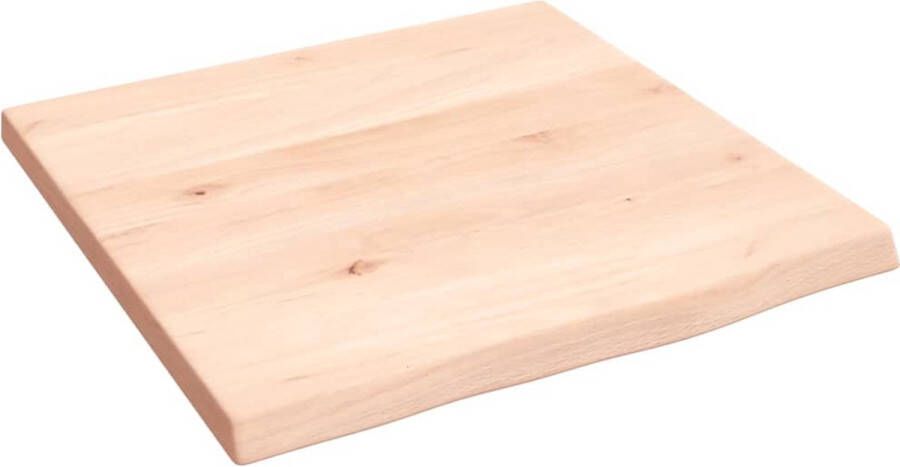The Living Store Wandplank Rustieke Stijl Massief Eikenhout 40 x 40 x 2 cm Draagvermogen 20 kg - Foto 2