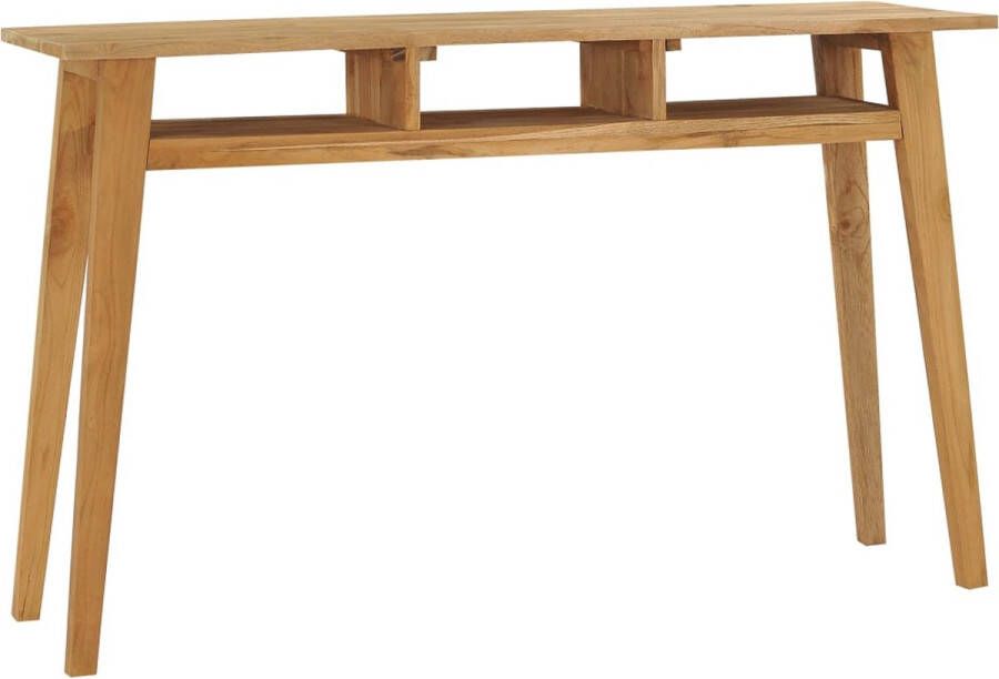 The Living Store Wandtafel Koloniale Stijl 120x35x75cm Massief Teakhout - Foto 2