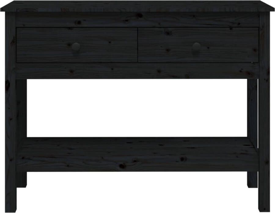 The Living Store Wandtafel Praktische klassieke houten tafel 100 x 35 x 75 cm Massief grenenhout - Foto 3