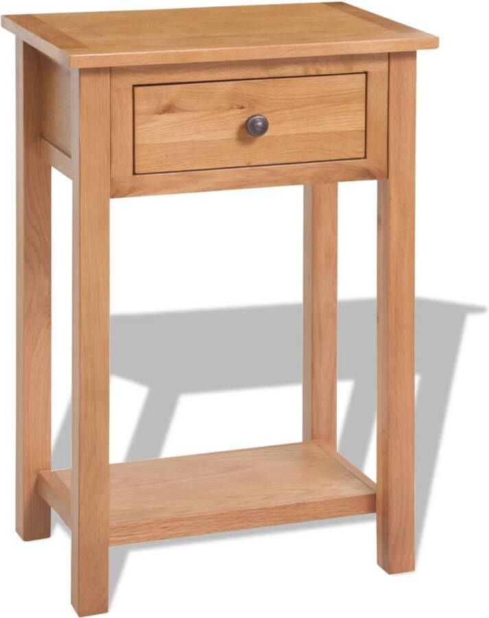 The Living Store Wandtafel Rustiek Eikenhout 50 x 32 x 75 cm Consoletafel Wandtafel Rustic Eikenhout Vintage - Foto 3