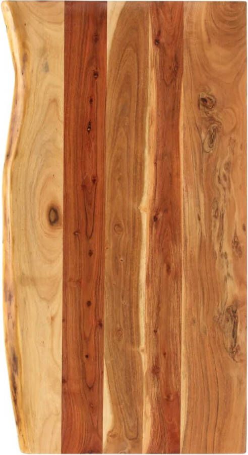 The Living Store Wastafelblad Acaciahout Massief 100 x 55 cm Rustiek Wastafelblad Badkamermeubel Acaciahout Rustic Landelijk - Foto 4