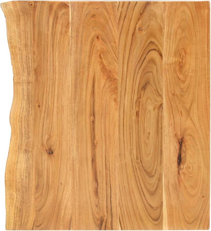 The Living Store Wastafelblad Massief Acaciahout 58 x 55 cm Natuurlijke Houten Rand Wastafelblad Badkamermeubel Acacia Hout Massief Hout Wastafeltop - Foto 3
