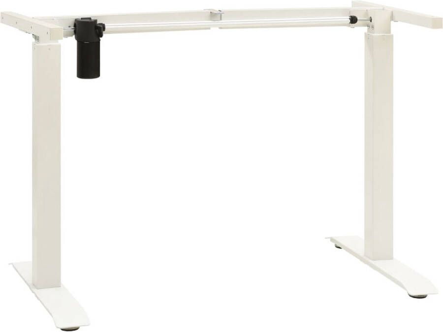 The Living Store Bureauframe Elektrisch Verstelbaar Wit 102-160 cm 71-113 cm Koolstofstaal Elektrische Bureaframe Zit-sta Bureausysteem Elektrische Hoogtestelling Ergonomische Werkplek Werkstation - Foto 3