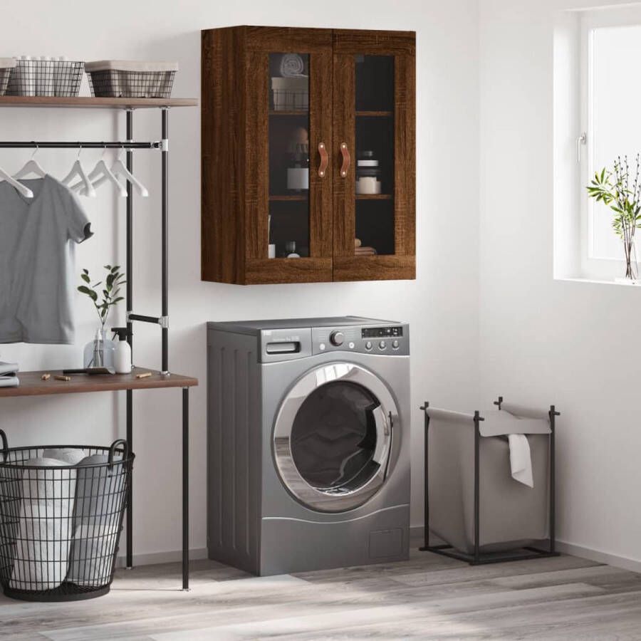 VidaXL Wandkast 69 5x34x90 cm bruin eikenkleur Wandkast Opslagruimte Keukenopslag Badkamermeubilair Livingroomdecoratie - Foto 2