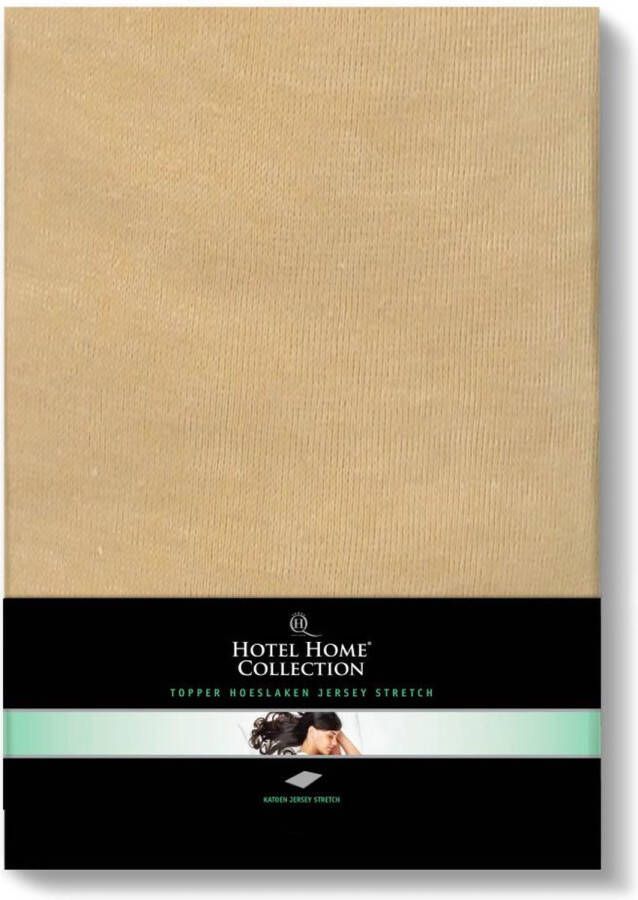 The Luxury Home Collection Hotel Home Collection Hoeslaken perfecte pasvorm Elastisch Jersey Zandkleur 140 x 200 cm - Foto 2