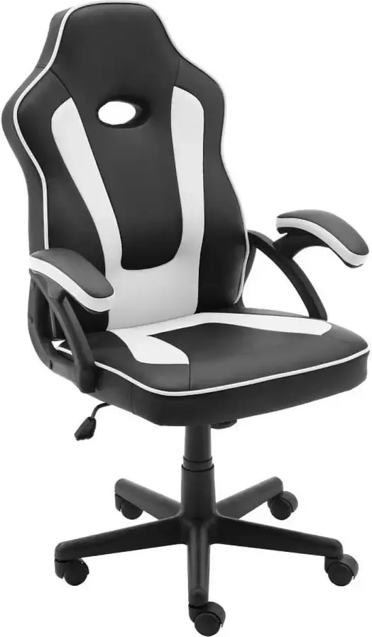 The Mash Gamingstoel bureaustoel draaistoel computerstoel ergonomische conferentiestoel werkstoel met lendensteun PU-leer verstelbare werkstoel gaslift SGS-getest