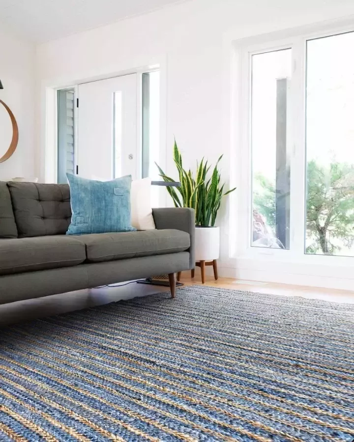The Rug Republic Handgemaakt Blauw Naturel Folsom Tapijt
