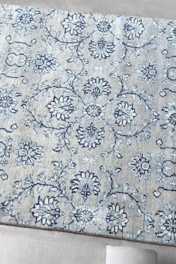 The Rug Republic Handgemaakt grijs blauw Ibiza tapijt