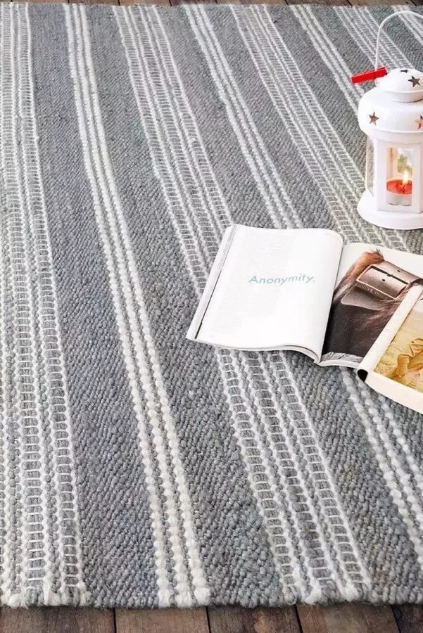 The Rug Republic Handgemaakt Grijs Ivoor COWLIX Tapijt