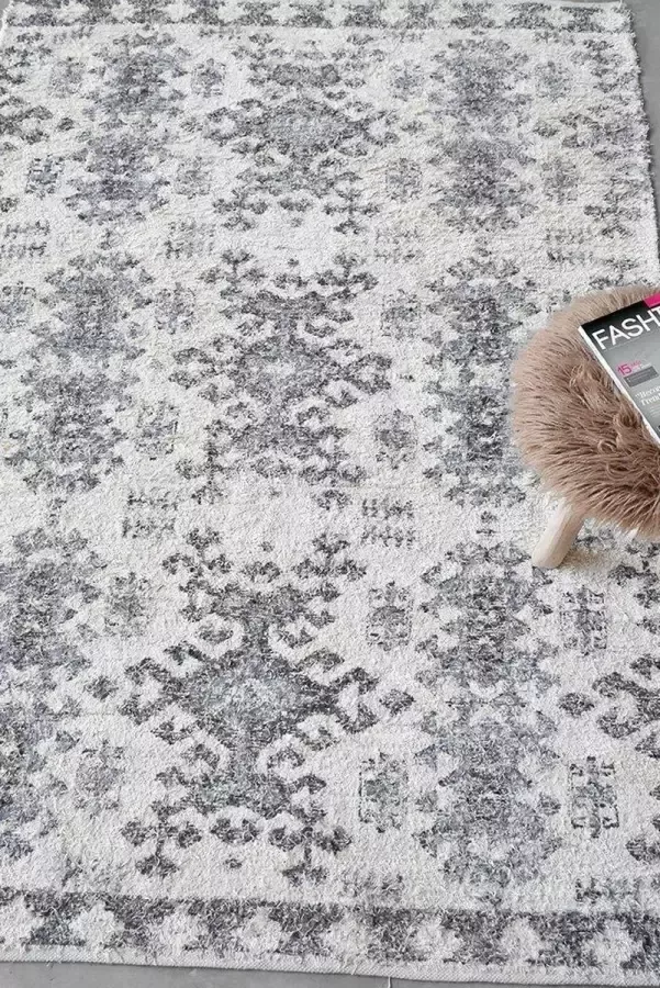 The Rug Republic Handgemaakt Ivoor Grijs WABANA Tapijt