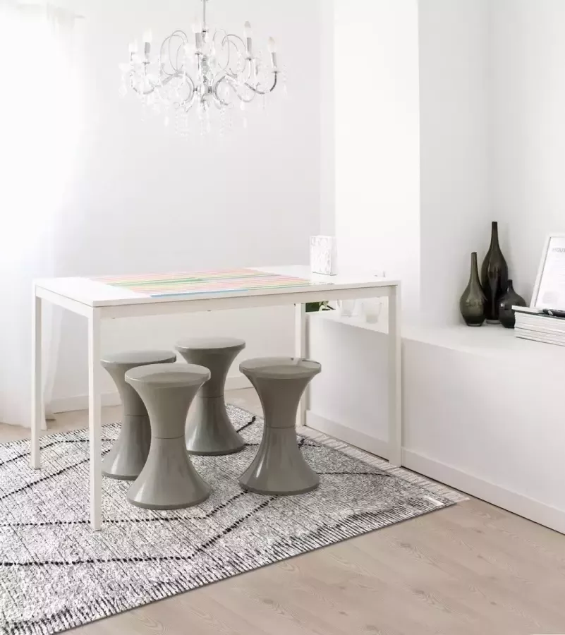 The Rug Republic Handgemaakt Ivoor Houtskool COSAN Tapijt