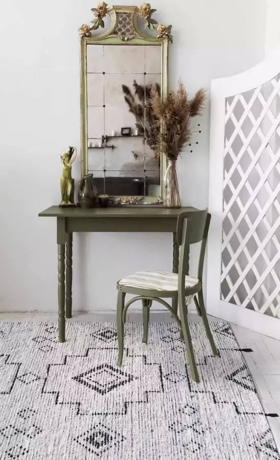 The Rug Republic Handgemaakt Ivoor Houtskool HELMOND Tapijt