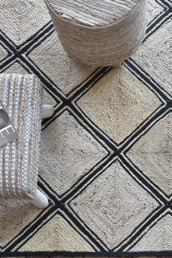 The Rug Republic Handgemaakt Naturel Houtskool ESTORIA Tapijt
