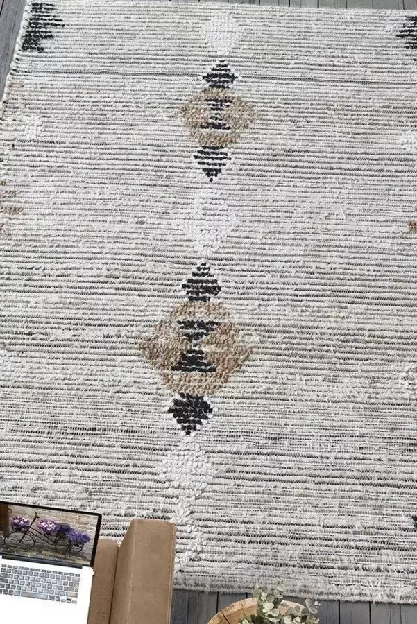 The Rug Republic Handgemaakt Naturel Ivoor Caspia Tapijt