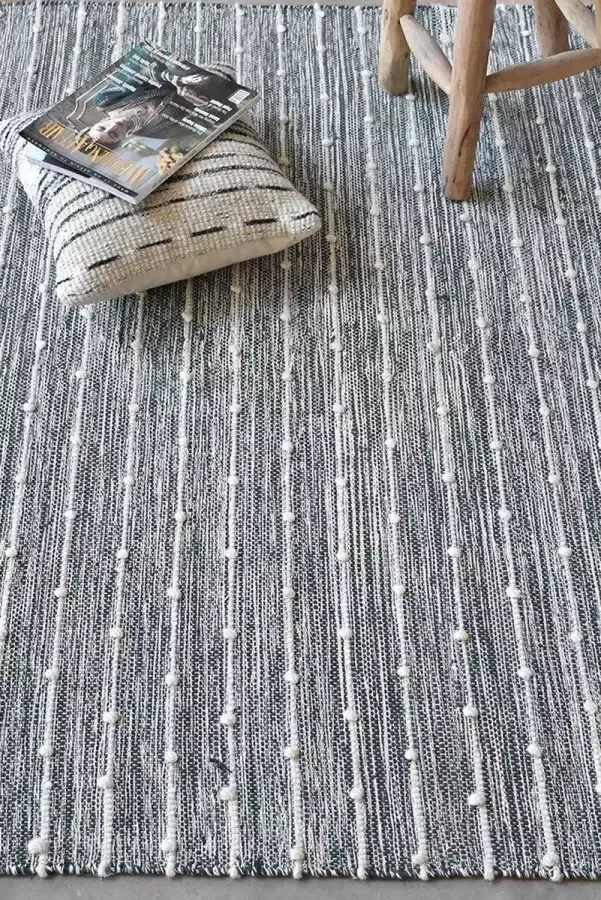 The Rug Republic Handgemaakte Houtskool Ivoor TUKANO Tapijt