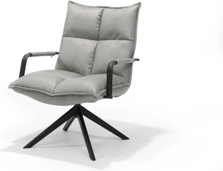 The Seats Draaifauteuil Floris Micro Leder Grijs 360 graden draaibaar