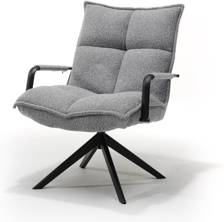 The Seats Draaifauteuil Floris OTE Cloud Stof Grijs 360 graden draaibaar