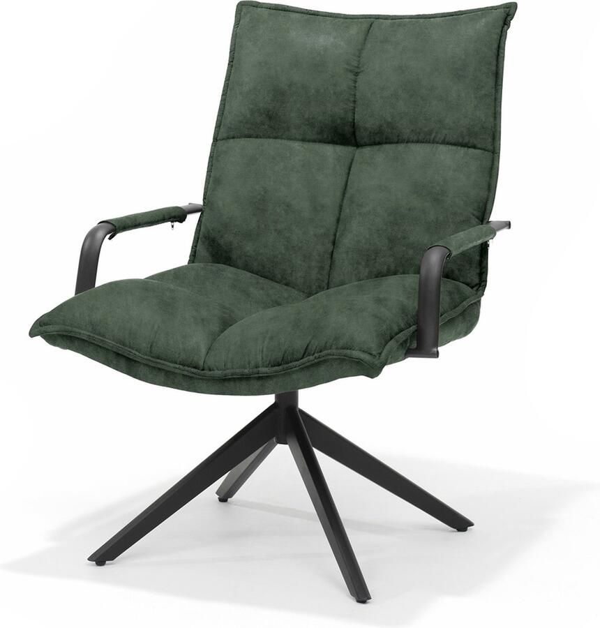 The Seats Draaifauteuil Floris Velvet Groen 360 graden draaibaar