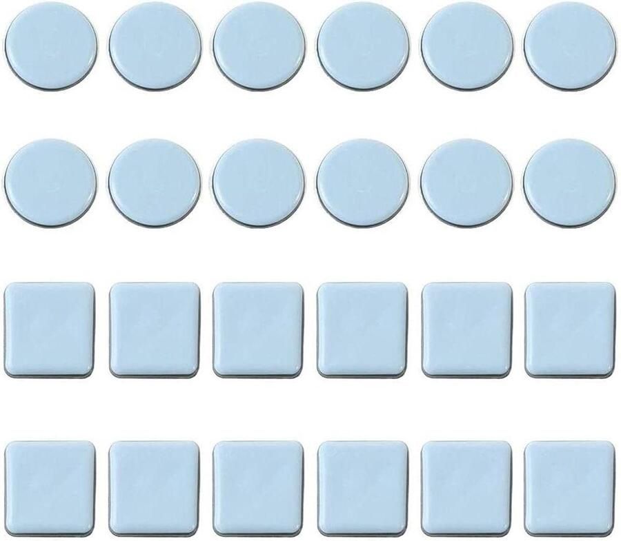 Allecto plus Zelfklevende meubelglijders (20 stuks) voor tegels en houten vloeren. Beschermt tegen krassen en vergemakkelijkt het schuiven van meubels