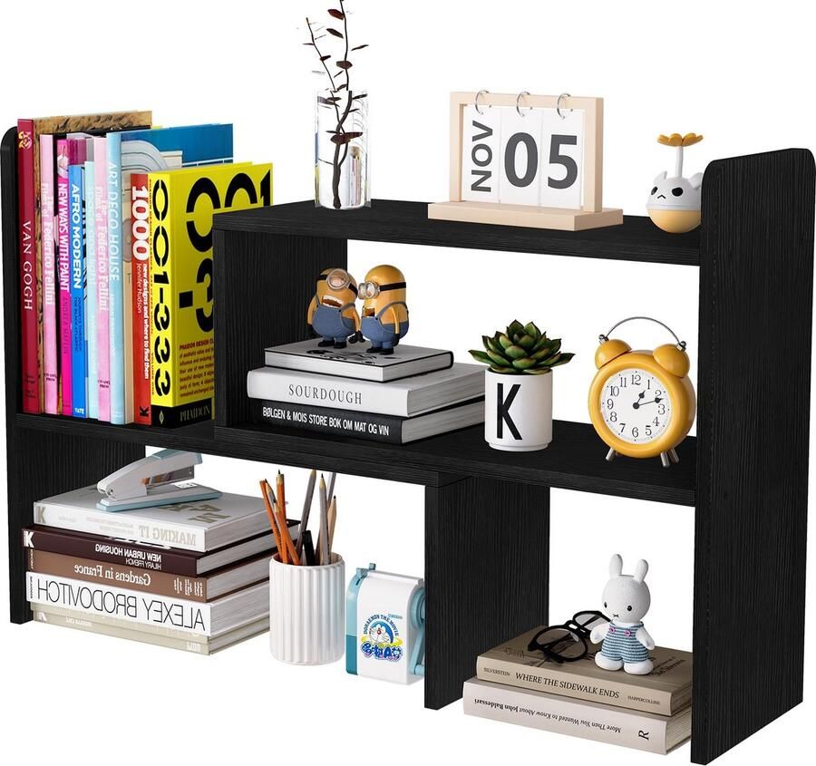 TheLau Bureau Organisatie Houten Planken Verstelbaar Vrijstaand Rek voor Kantoor en Thuis