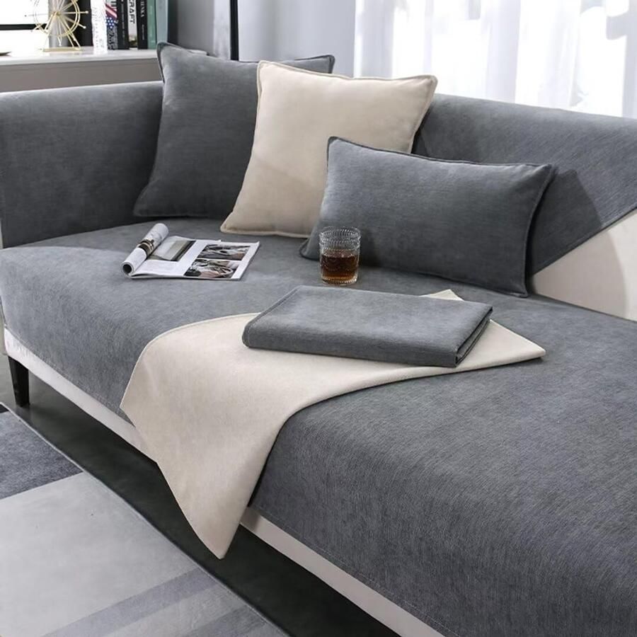 TheLau Elegante en Comfortabele Chenille Bankhoes met Antislip Ontwerp voor Alle Zitplaatsen