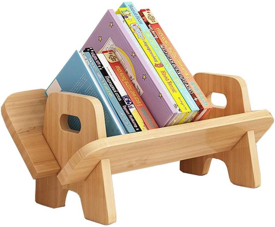 TheLau Houten Kinderboekenrek voor Perfecte Organisatie van Kinderkamers en Bureaus