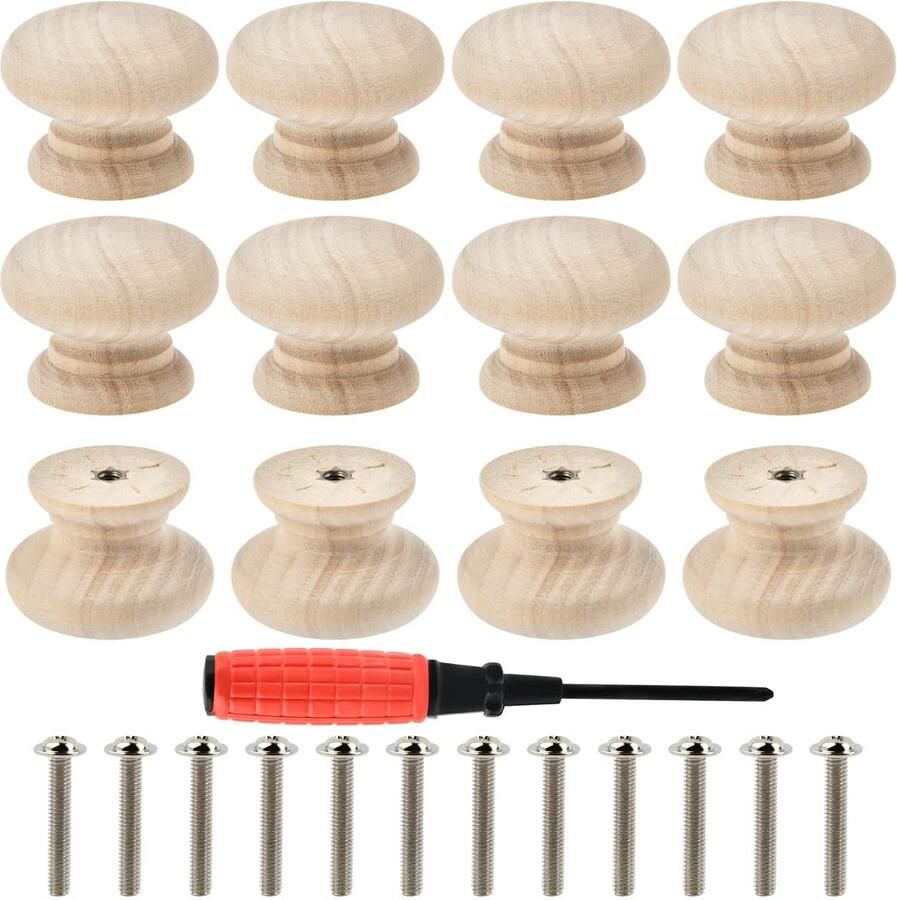 TheLau Houten Meubelknoppen Set voor Kast- en Ladeontwerpen