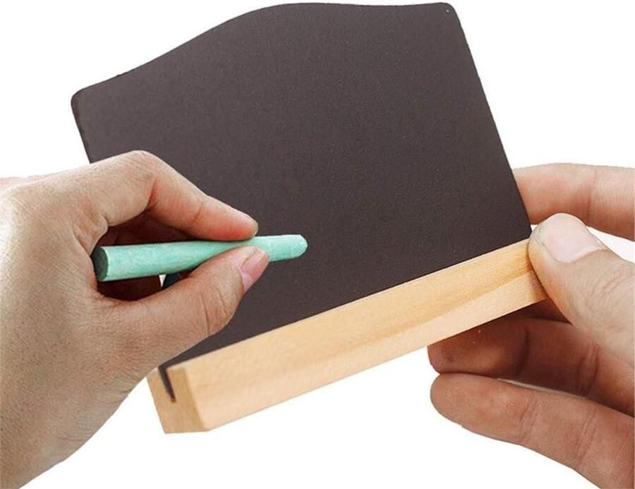 TheLau Houten Mini Krijtborden 10 Stuks Kerst Decoratie Set voor Party en Bar Bruiloft en Verjaardag Ornament Tafel Nummers Decor