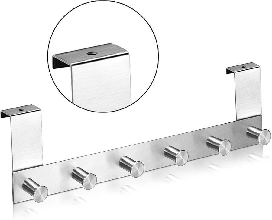 TheLau Innovatieve Deurhaken met Multifunctionele Klerenhaken voor Deuren in Huis