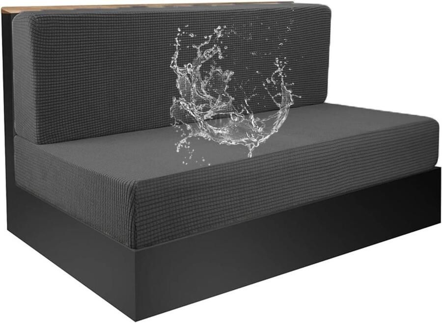 Allecto plus Kussenslopen camper bankhoes restaurantstoel comfortabel elastische stoelhoezen campers installeren grijs set van 2