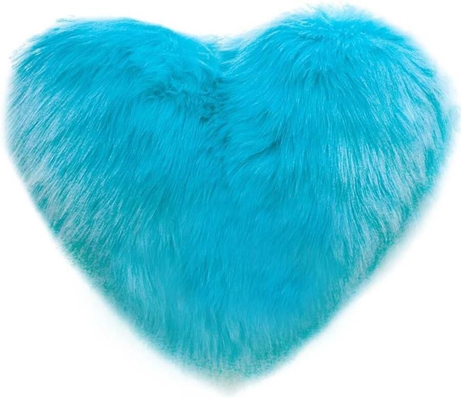 TheLau Pluche hartvormig kussen zacht voor bank en slaapkamer Huiselijk kussen decoratie 40 x 50 cm