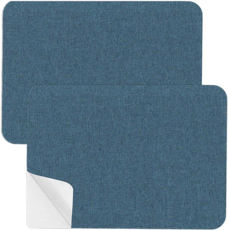 Allecto plus 2 stuks zelfklevende canvas reparatiepatch Waterdichte stoffen patches Donkerblauw Reparatiepatch voor stoffen 11x8 inch Linnen reparatie voor banken tenten meubels luifels autostoelen