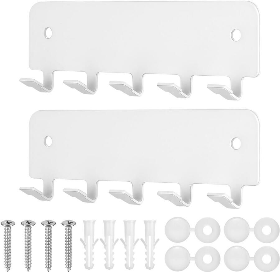 TheLau Slim en Stijlvol Sleutelrek met 5 Haken voor Veelzijdige Wandopslag Thuis en Kantoor