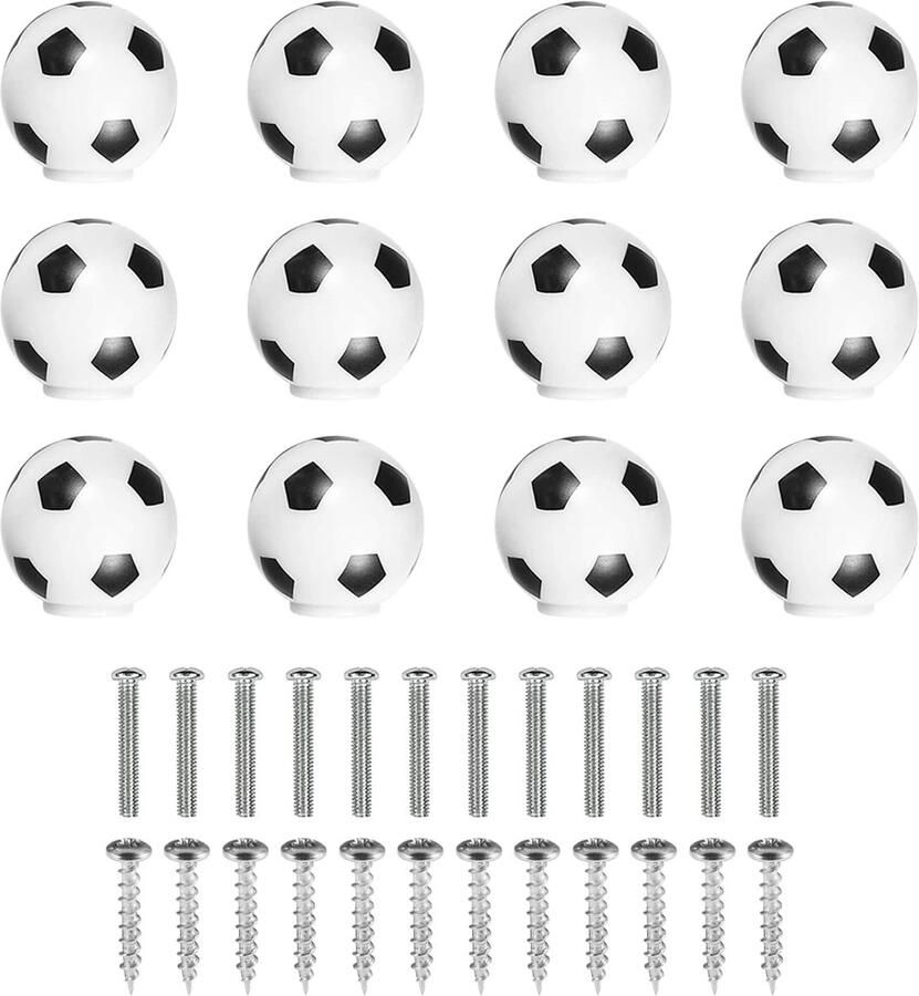 TheLau Sportieve Voetbal Lade- en Kastknoppen Set van 12 Stuks voor Kinderkamers