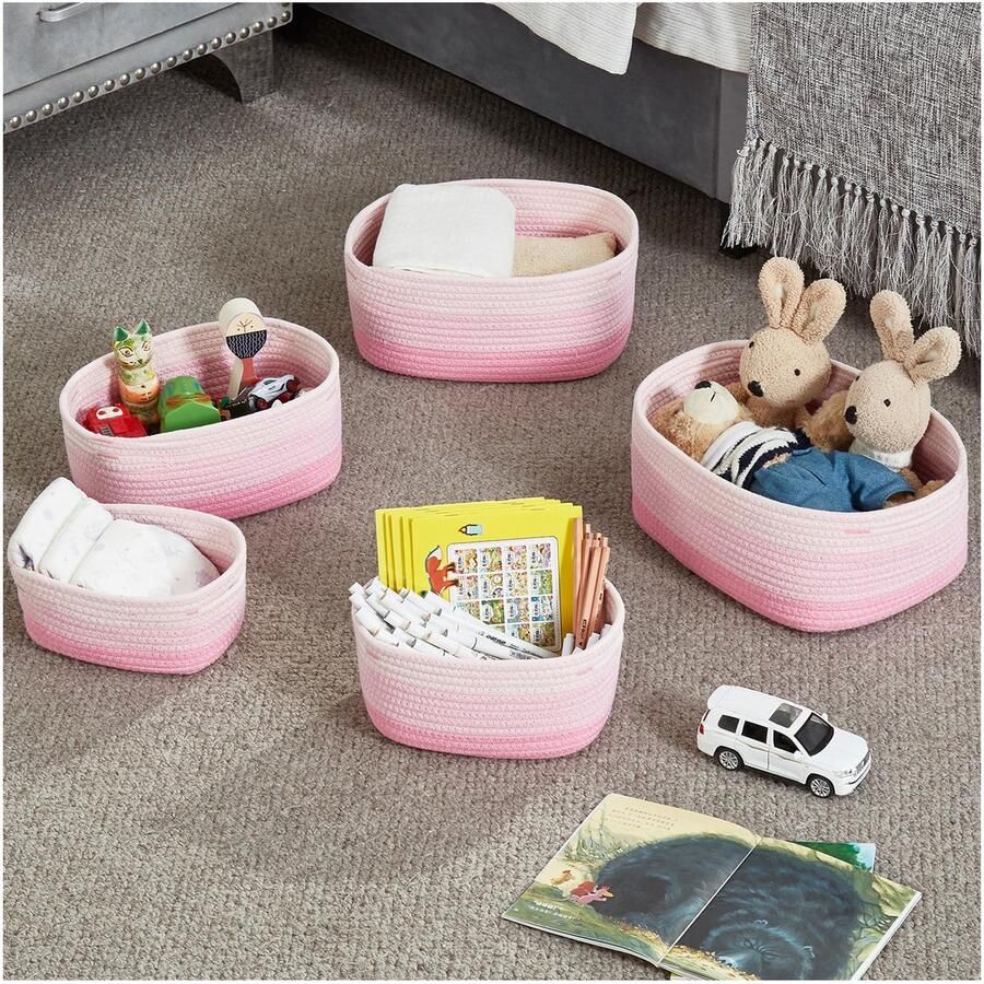 TheLau Stijlvolle en Veelzijdige Opbergmanden van Natuurlijke Katoen voor Elke Kamer