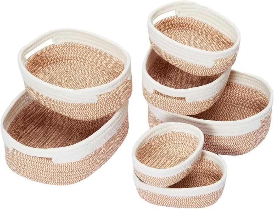 TheLau Stijlvolle Gevlochten Opbergmanden voor Schap Kast of Kinderkamer