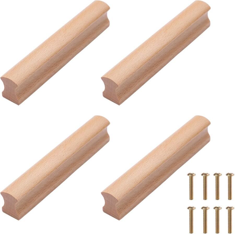 TheLau Stijlvolle Houten Kast- en Ladegrepen voor Meubels Uniek Design Eenvoudige Installatie