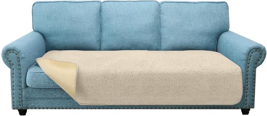 TheLau Superzachte en Antislip Stofhoes Voor Driezitsbanken en Huisdieren Bescherming