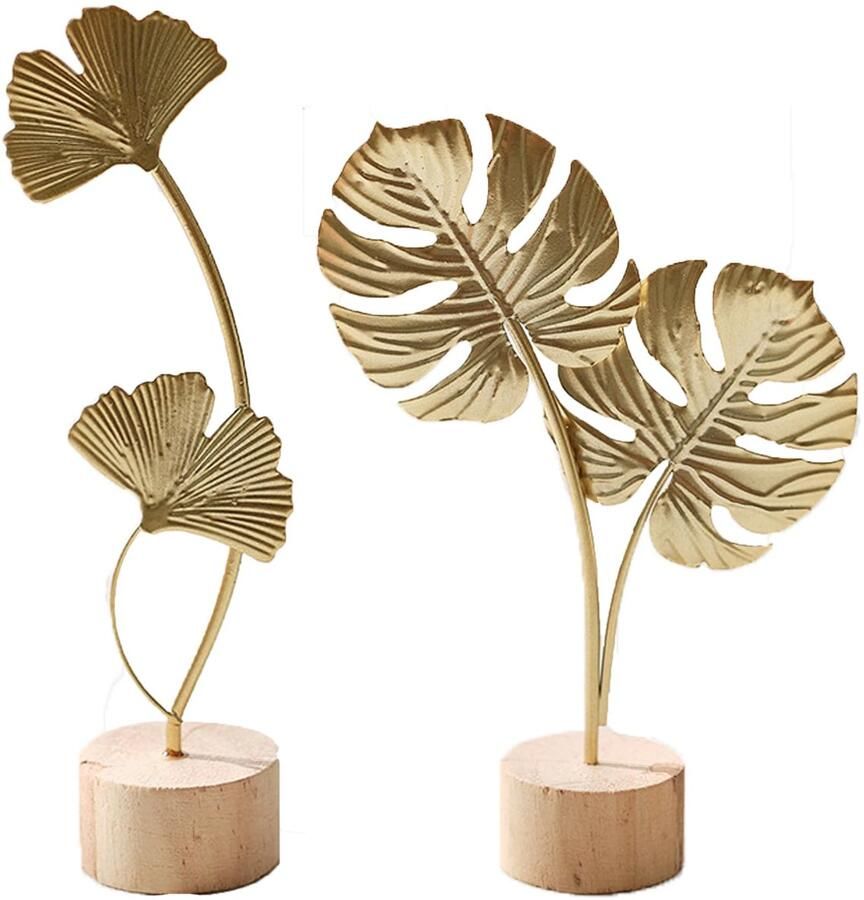 TheLau Unieke Metalen Bloemornamenten voor Luxe Decoratie van Huis en Tafel 2 Stuks