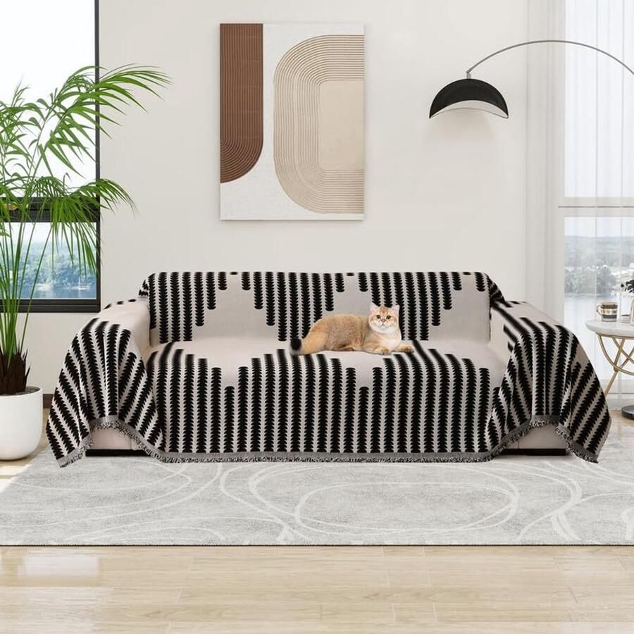 TheLau Universele en Comfortabele Sofahoes voor Verschillende Zitbanken met Kussenhoes