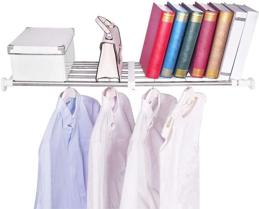 TheLau Verstelbaar en Uitbreidbaar Opberg- en Organisatiesysteem voor Kasten en Planken