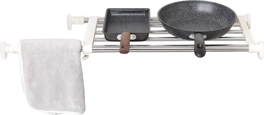 TheLau Verstelbaar Ruimtebesparend Schapsysteem voor Kasten en Keukens