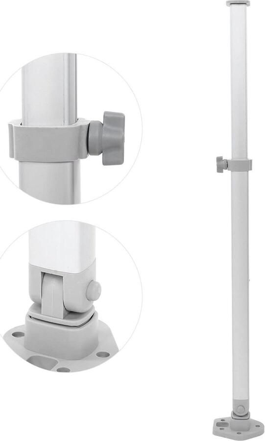 TheLau Verstelbare tafelpoot telescopische vouwsteun voor RV caravan boot jacht 510-760 mm hoogte verstelbaar