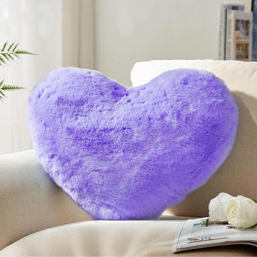 TheLau Zacht Hartvormig Sierkussen voor Woonkamer Bank en Slaapkamer Decoratief en Comfortabel